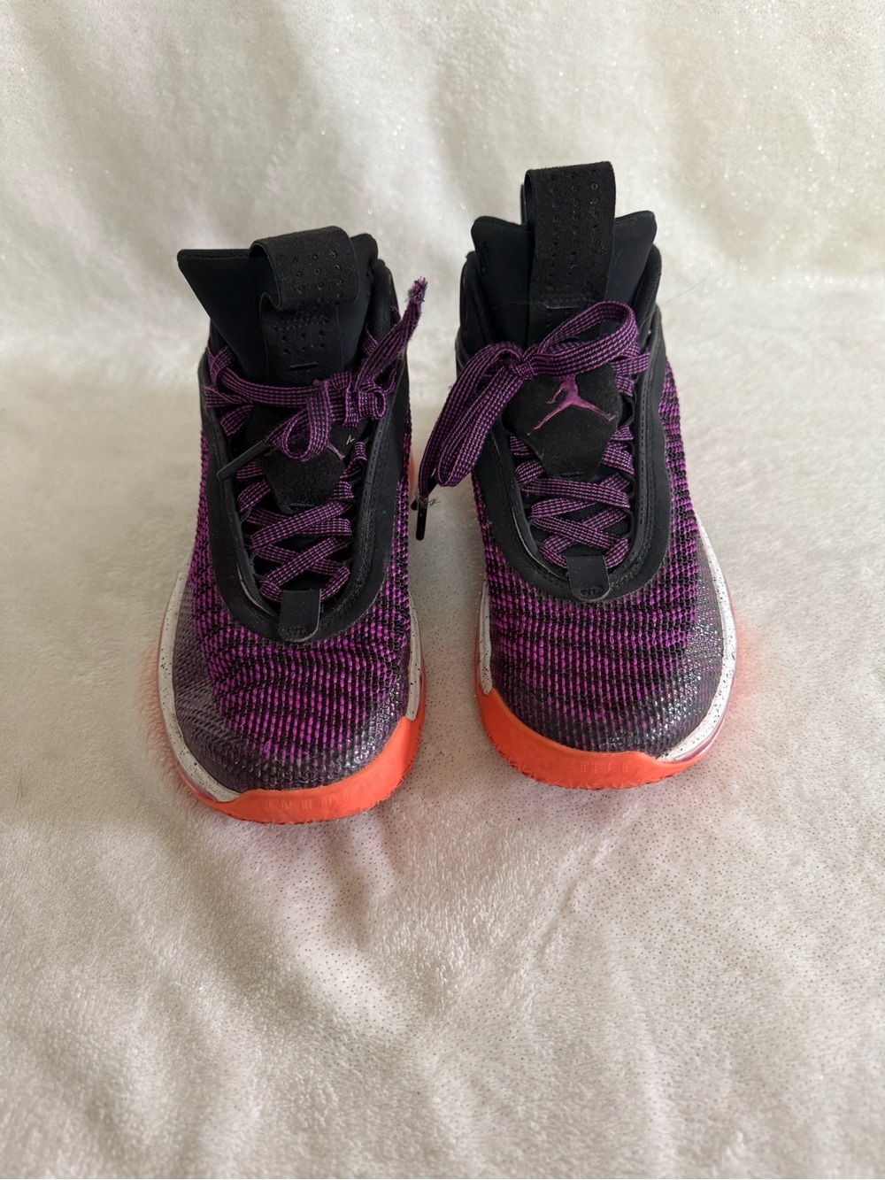 Jordan Kids Black, Purple & Orange “First Light” High-Top Sneakers Basketball